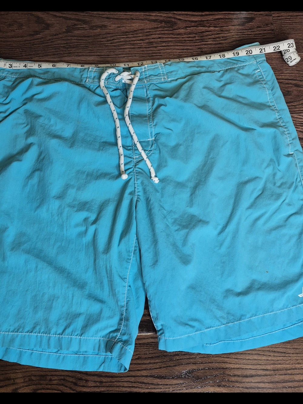 Men's Turquoise Swim Shorts with Drawstring - Picture 5 of 13